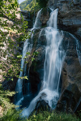 Estrecho Waterfall in Ordesa and Monte Perdido National Park, Pyrenees, Aragon, Spain