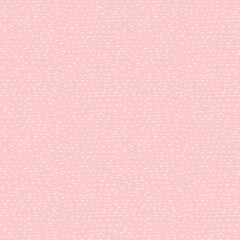 Seamless Pink Pattern White Dashes Random Short Line Vector Textile Wrapping Background