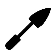 Garden trowel hand tool vector illustration for gardening planting and digging icon design
