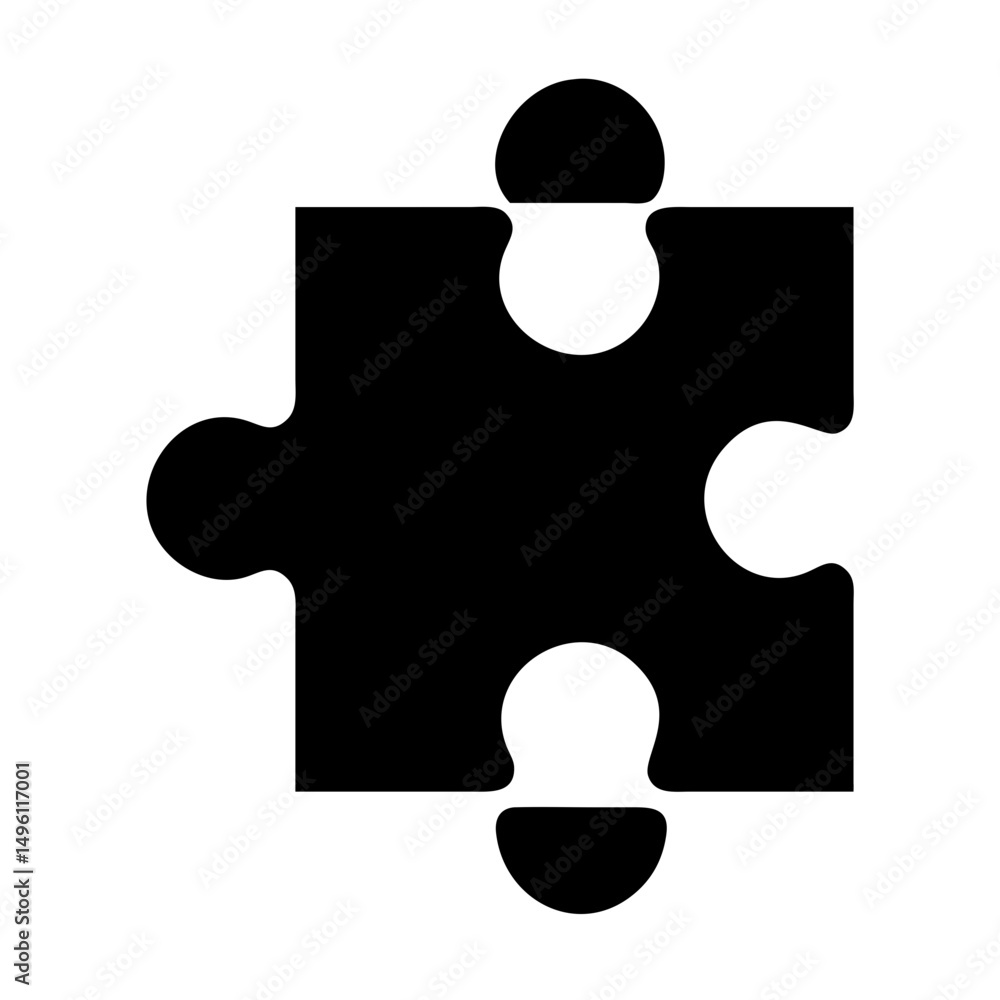 Poster puzzle piece vector graphic for games and education and jigsaw puzzles and problem solving design
