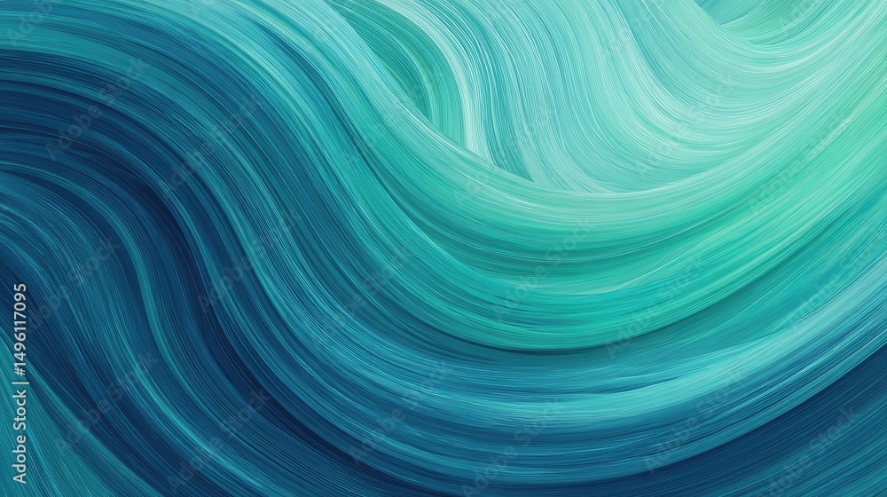 Poster abstract swirling patterns in shades of blue and green create mesmerizing and dynamic visual perfect