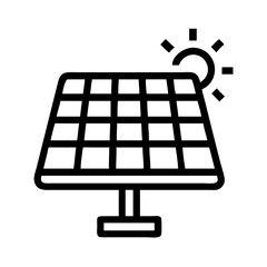 Solar panel energy renewable electricity photovoltaic cell sun power system clean source icon vector