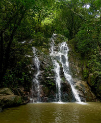 waterfall in the forest, in the jungle of Colombia