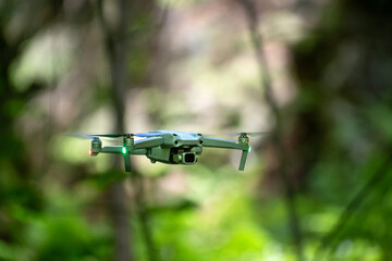 drone in the forest