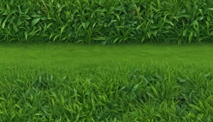 Obraz premium Vibrant green grass border, seamless vector pattern Ideal for spring designs , graphic, plant, ecology