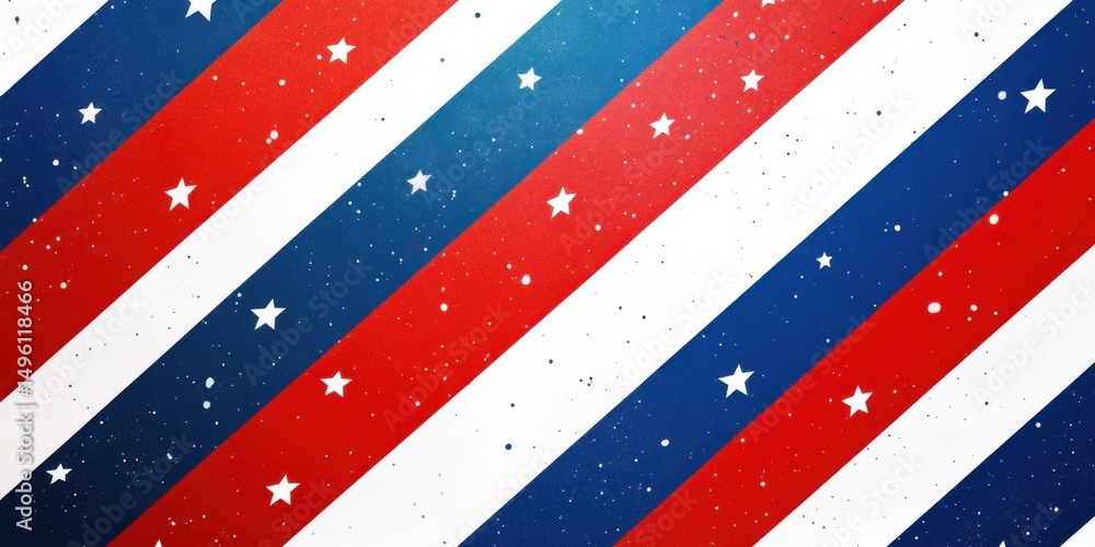 Poster red and blue diagonal stripes on a white background vector presentation design generative ai
