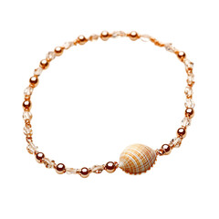 Elegant Anklet with a Continuous Line of Soft Isolated on Transparent Background