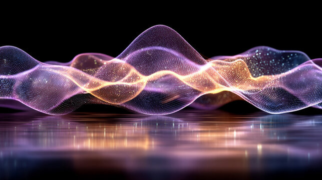 Purple glowing light waves form an electric tunnel with vibrant neon lines on a dark background. Futuristic speed motion and light speed effect, ideal for sci-fi, energy, and technology visuals. - Powered by Adobe