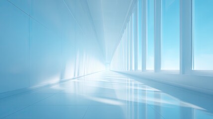 capturing world of educational institutions this minimalistic image depicts sleek hallway with clean lines and natural