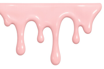 Pink cream cascading over transparent surface, dripping with delicate texture and sugary allure, ideal for culinary visual concepts