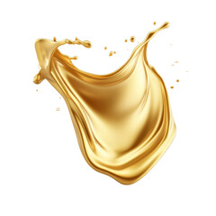 Elegant flow of golden liquid captures movement and beauty with a smooth shimmering splash