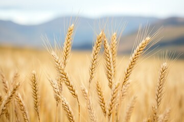 Fototapeta premium Golden Wheat Field: A Bountiful Harvest