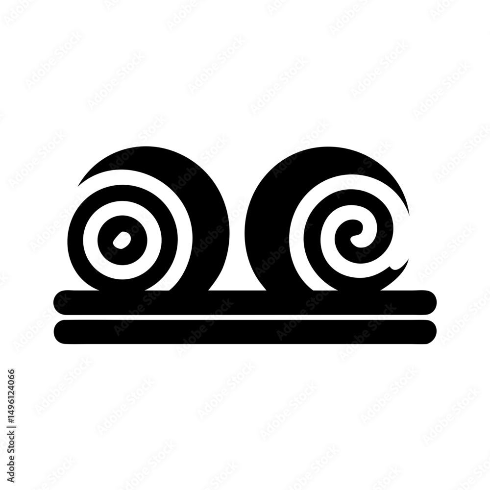 Poster abstract black and white spiral pattern design element vector illustration graphic art image
