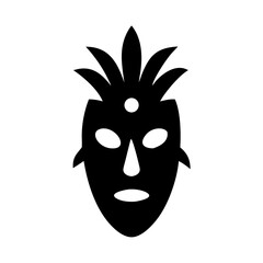 Tribal african mask vector illustration for cultural heritage and artistic design projects