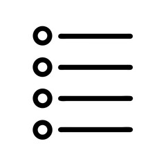 List icon bullet points menu items checklist task list user interface navigation element design