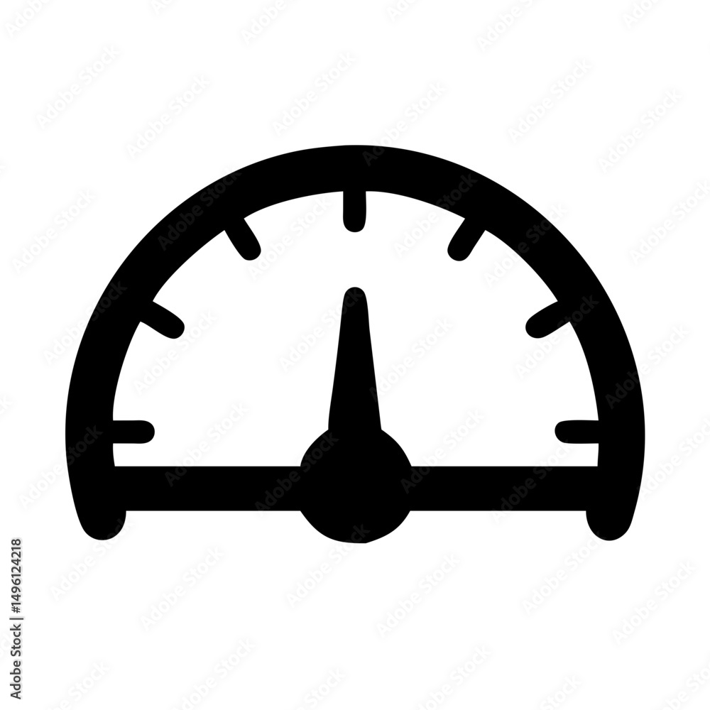 Poster black speedometer gauge vector graphic for speed measurement and performance monitoring design eleme