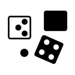 Dice game vector illustration for casino gambling and board games with random number generator concept