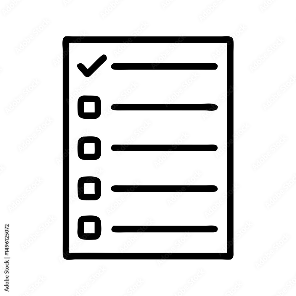 Poster checklist icon vector illustration for task management and to do list application design concept