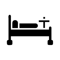 Find hospital bed icon vector image for medical care patient treatment and healthcare facility design element