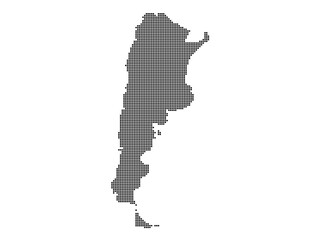 Fototapeta premium Dotted square map of Argentina Large