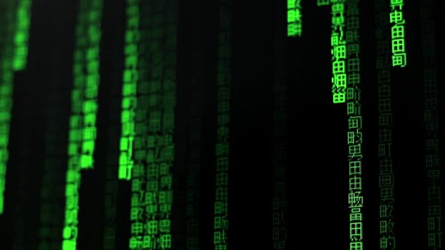 Moving Computer Codes on a monitor 
