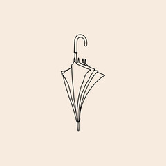 Umbrella icon flat vector design. 