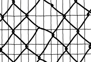 Naklejka premium Seamless black metal mesh pattern, vector illustration Geometric grid texture, steel wire, chain link fence silhouette, metallic, seamless pattern