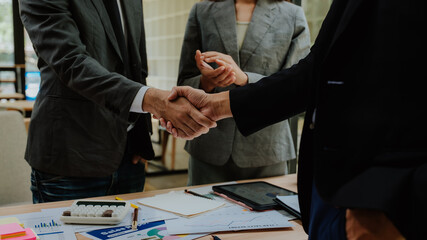 Obraz premium Business Professionals Handshake Agreement