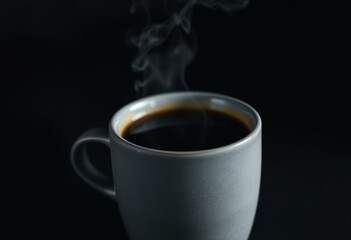 Moody coffee scene with dramatic lighting