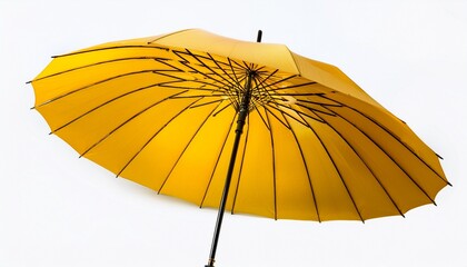 yellow umbrella isolated on white background