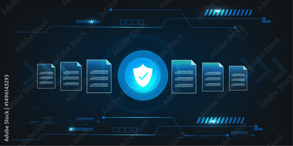 Poster ai help business document protection verification of user concept
