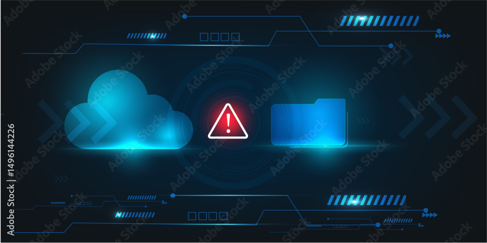 Poster cloud computing data security protection alert