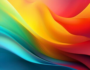 Naklejka premium vibrant abstract color gradient with soft texture blending red yellow green cyan and blue for modern digital background