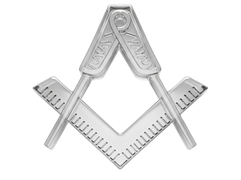 silber Kreuz und Kompass isolated on a transparent background