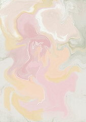 Minimal soft pastel abstract painting in pink and cream tones. Elegant background. 