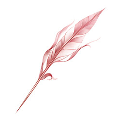 Artistic Arrow with Expressive Curves in Dusty Rose Isolated on Transparent Background