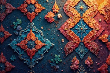 Geometric damask, angular lines & shapes, subtle shading, fabric, geometric, background image