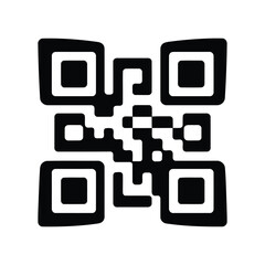 Digital scanning QR code icon. Smartphone qr code vector on white background. qr code icon symbol. QR code for payment. Vector QR code png image for website. Editable QR code icon