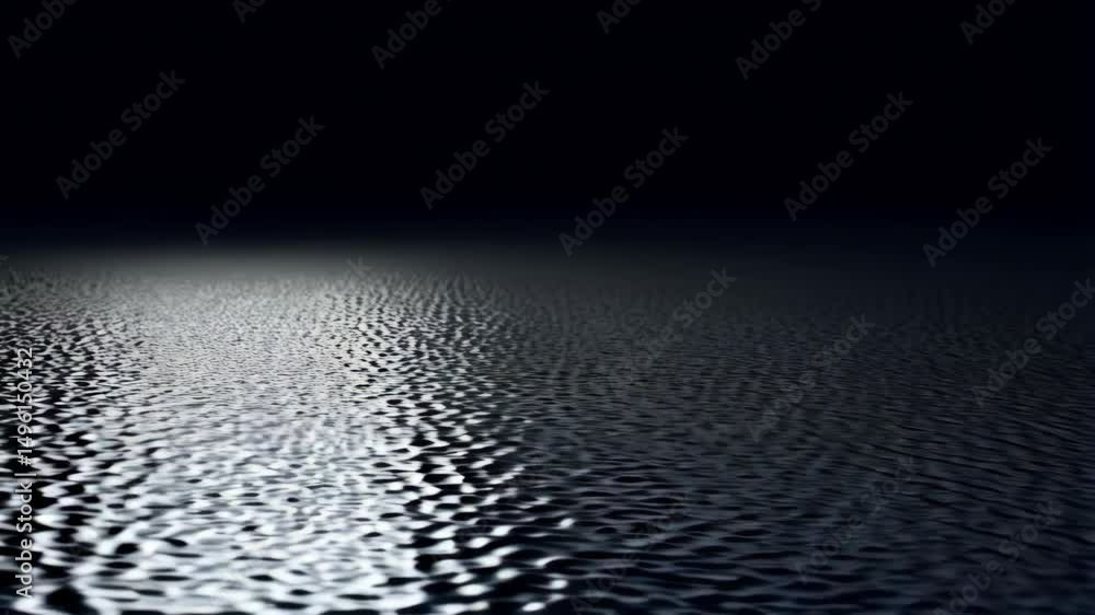 Poster abstract background of dark rippled surface with light reflection, textured surface with uneven wave