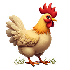 Fototapeta premium rooster isolated on white