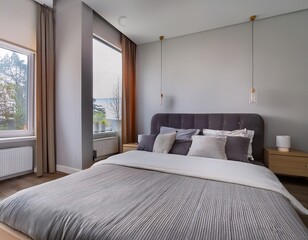 spaceefficient minimalist bedroom multifunctional furniture clean lines empty wall for sleek abstract decor compact and stylish