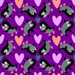 Christmas animals seamless penguin pattern for wrapping paper and fabrics