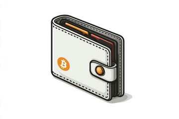 Cryptocurrency Wallet with Bitcoin Symbol Secure Digital Asset Storage and Management