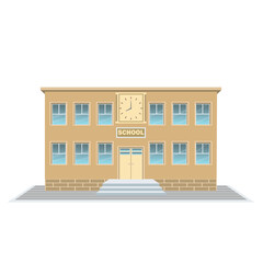 Naklejka premium A two-story school building for primary or secondary school levels.