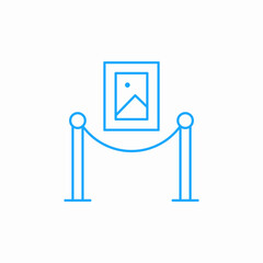 artwork stanchion rope museum icon sign vector