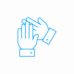 clapping hands applause icon sign vector