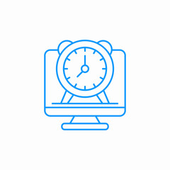 computer alarm clock icon sign vector