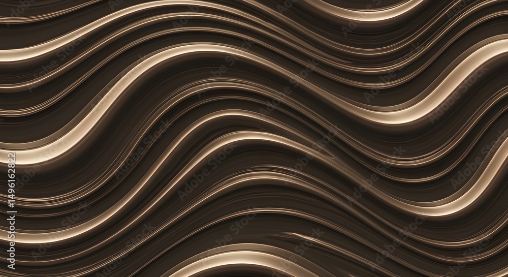 Aufkleber abstract brown wave pattern texture with smooth lines