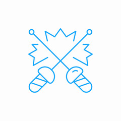 fencing crossed swords icon sign vector
