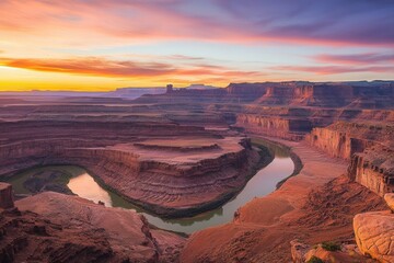 Breathtaking Canyon Sunrise at Dawn